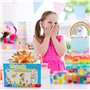 Yetech Éponges de Peinture pour Enfants, 36 Pcs DIY Kits,Incluent Brosses de Peinture ,Tablier,Cahier d'images,Sac de Rangement,