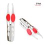LHKJ 2 Pcs Pince à épiler LED en Acier Inoxydable Pince à épiler Professionnelle Kit, Illuminez Les Zones Sombres