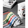 Upwinning 5 Rubans de Marquage 3D Compatible pour Dymo 9mm x 3m - Omega S0717930, Junior S0717900 - Noir sur Blanc/Rouge/Jaune/V