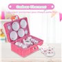 Jewelkeeper - Service à Thé en Porcelaine avec Panier pour Petites Filles, Dînette pour Enfants, 13 pièces - Design Floral