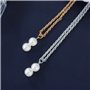 Jovono Boho Colliers avec collier de collier de couches de pendentifs simples et de perles pour femmes et filles (Argent)