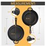 KICHLY Pré-assaisonné Dutch Oven - Dual Function Cocotte Pot à Feuf - Poêle en Fonte pour la Cuisinière & le Camping, pour l'ext