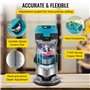 VEVOR Défonceuse Électrique 710W Affleureuse à Bois avec 3 Bases Fixe Inclinable Plongeante, 13000-33000 tr/min Outil Menuiserie