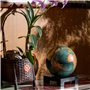 MOVA Globe Carte du Monde Bleu et Or 6" avec Base, Globe Rotatif à énergie Solaire, Cadeau Unique et Décoration de Maison ou de 