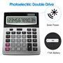 Helect H1006 Calculatrice de Bureau à 12 Chiffres, Fonction Standard d'affaires Calculateur de Bureau, Argent