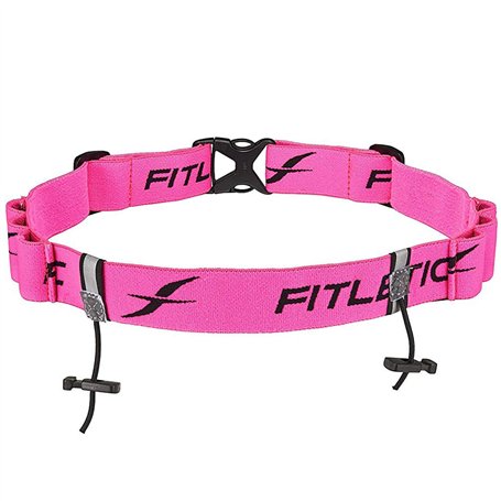 FITLETIC Ceinture Dossards et Porte Gels Rose Fluo Sacs Banane Running Adulte Unisexe