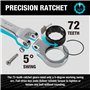 DURATECH Jeu de Clés à Cliquet Articulées, Mixtes à Cliquet Tete Flexible, Lot de Clé Plate à Cliquet 12 pièces 8-19mm, en Acier