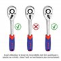WORKPRO Coffret de Douilles et Embouts 108 Pièces avec Clés à Cliquet 1/2" et 1/4" (72 Dents), 2 Rallonges, Porte Embout et Univ