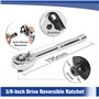 WORKPRO Coffret de Douilles en Cr-V 1/4-inch et 3/8-inch et Clé à Cliquet de Dégagement Rapide (39-Pièce)