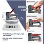 WORKPRO Agrafeuse Murale Multifonction 6 en 1 avec 4000 Agrafes, Agrafeuse Manuelle pour Fixer le Matériel, Décoration de Meuble