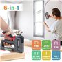 WORKPRO Agrafeuse Murale Multifonction 6 en 1 avec 4000 Agrafes, Agrafeuse Manuelle pour Fixer le Matériel, Décoration de Meuble