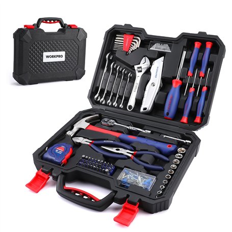 WORKPRO Kit d'Outils pour la Maison 160 Pièces