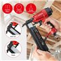WORKPRO Agrafeuse Pneumatique Multifonctionnelle 2 en 1, 18GA, Cloueuse Pneumatique avec 300 Agrafes et 400 Pin, Idéal pour Tapi