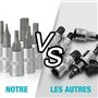 DURATECH Coffret de Douilles Embouts et Clés à Cliquet 108 pièces, Cliquet Réversible 1/2" et 1/4", Rallonges, Embouts, Douilles