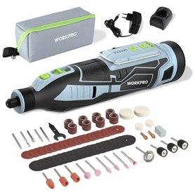 WORKPRO Outil Rotatif Multifonction sans Fil 12V avec 114 Accessoires