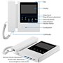 uoweky 4,3 pouces Interphone Vidéo Interphone Filaire Interphone Système 700TVL Caméra de Vision Nocturne IR + 3 Moniteur Intéri