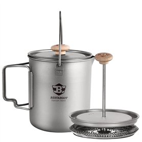 Bestargot Cafetiere Camping en Titane 750ml