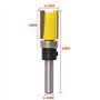 WSOOX Lot de 5 fraises à défoncer double droite avec tige de 6,35 mm, outils de fraisage pour le travail du bois