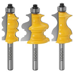 WSOOX Sourcingmap Lot de 3 fraises à défoncer pour moulage architectural 8 mm