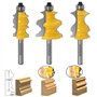 WSOOX Sourcingmap Lot de 3 fraises à défoncer pour moulage architectural 8 mm