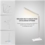 SLATOR Lampe de Bureau LED, Dimmable 5 Modes de Couleur 10 Niveaux de Luminosité, Flexible Contrôle Tactile Protection des Yeux,