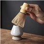 Fouet à matcha en bambou doré fait à la main, mélangeur traditionnel japonais Chasen – Fouet en bambou biologique durable et dur