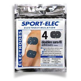 Sport-Elec Easf Lot de 4 electrode pour appareils Noir FR : Adultes (Taille Fabricant : Unique)