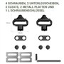 Cales de vélo compatibles avec Les pédales sans Clips, Jeu de plaques de Chaussures de vélo compatibles SPD Antidérapantes Pédal