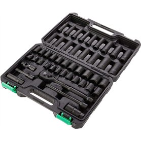 Amazon Basics Lot de 46 douilles 3/8" avec peu profondes/profondes