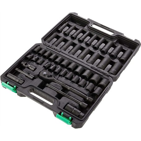Amazon Basics Lot de 46 douilles 3/8" avec peu profondes/profondes