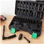 Amazon Basics Lot de 46 douilles 3/8" avec peu profondes/profondes, tailles en système impérial/métriques avec étui de transport