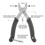 QKURT Ensemble d'outils de vélo (3 pièces) - Outil de dérive chaîne, pince à maillons de vélo, vérificateur de chaîne - Métal - 