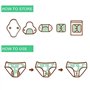 Serviettes hygiéniques réutilisables (7 en 1, 25,4cm), Protège-slips en bambou antibactérien avec sac de rangement, Tissu lavabl