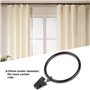 OOTSR Draperie Rideau Clips avec des Anneaux (Φ50mm, Set de 16) - Antirouille Mat Acier Inoxydable Tringle à Rideau Anneaux Clip