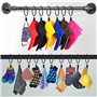 OOTSR Draperie Rideau Clips avec des Anneaux (Φ50mm, Set de 16) - Antirouille Mat Acier Inoxydable Tringle à Rideau Anneaux Clip