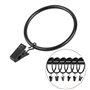 OOTSR Draperie Rideau Clips avec des Anneaux (Φ50mm, Set de 16) - Antirouille Mat Acier Inoxydable Tringle à Rideau Anneaux Clip