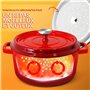 Nutrichef Cocotte en Fonte Émaillée-Cocotte Fonte de 5 Litres - Ustensiles de Cuisson Émaillée pour Cuisinière- Marmite Inductio