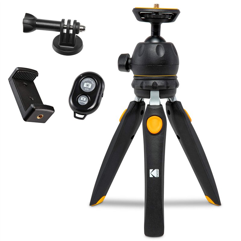 Kodak PhotoGear Mini trépied réglable avec rotule 360°, trépied de Table Compact 9