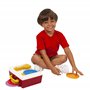 Fisher Price Classiques 1697 Boîte à musique Tourne-disque, jouet musical pour bébé, jouet éducatif interactif avec 10 chansons,
