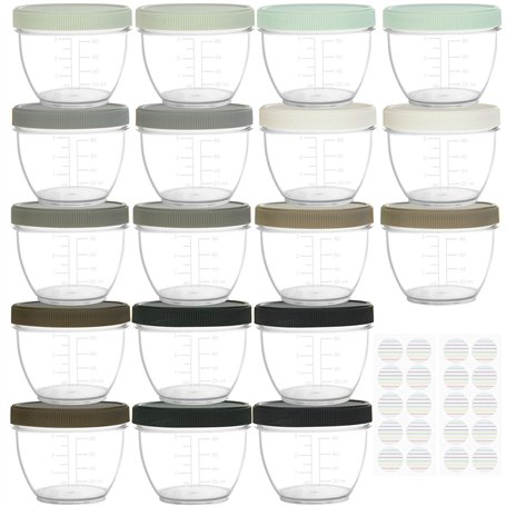 Youngever Lot de 18 Pot de Conservation Bebe 120ML