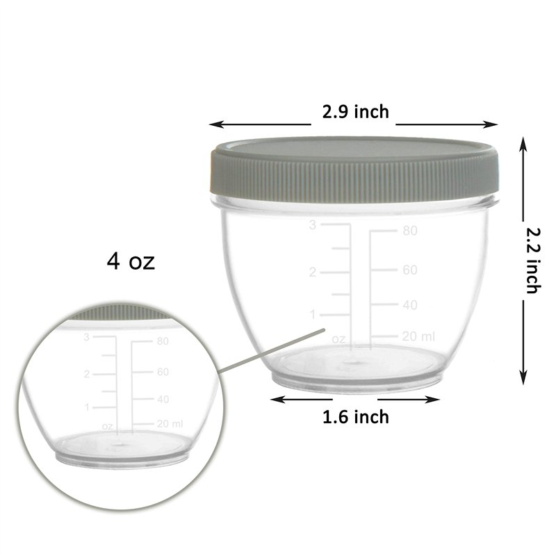 Image secondaire de Youngever Lot de 18 Pot de Conservation Bebe 120ML, Petit Pot Bébé, Repas de Bébé Boîtes de Conservation (Urban)