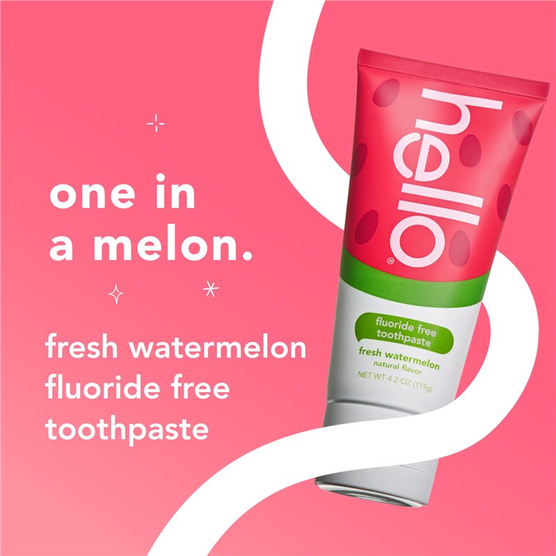 Image secondaire de Hello Kids Fluoride Free and SLS Free Toothpaste, Natural Watermelon 4.2oz by Hello Oral Care