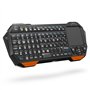 Fosmon - Mini Clavier Bluetooth avec Pavé Tactile Intégré (QWERTY) - Portable sans Fil - Compatible avec Apple TV