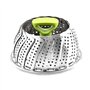 Faneli Cuiseur Vapeur Cuiseur Vapeur en Acier Inoxydable avec Manche Anti-Chaud Extensible et Pieds Antidérapants Insert Vapeur