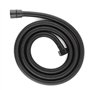 Housler Pommeau de douche carré noir mat 2 fonctions avec flexible de 1,5 m