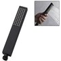Housler Pommeau de douche carré noir mat 2 fonctions avec flexible de 1,5 m