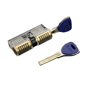 Cadenas à cylindre transparent en acier inoxydable