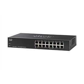 Cisco Commutateur non géré SG110-16HP avec 16 Ports Gigabit Ethernet (GbE)