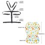 Coussin de Poussette Bébé et Sangles,Respirant Coussin de Chaise Haute BeBe Universelle Confortable Coussin Soutien Poussette po