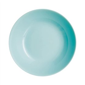 Luminarc Dajar Assiette Creuse en Verre trempé Diwali Turquoise 20 cm